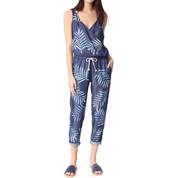 Sol Angeles Pants - Sol Angeles Palm Print Jumpsuit